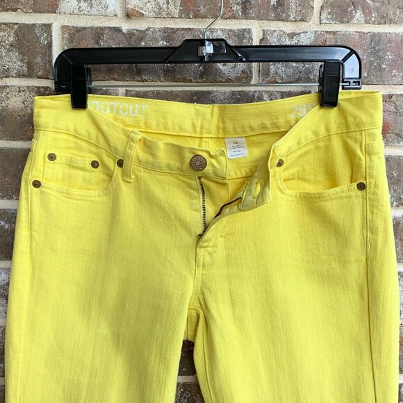 Women's Boot Cut Low Rise Jeans Bright Yellow - Picture 8 of 14
